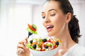 woman eating nutrition